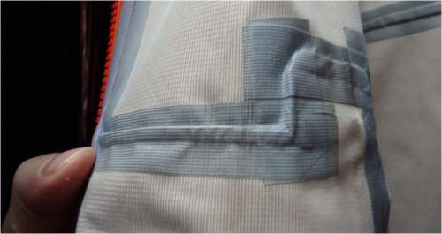 Fully taped seams in my technical completely waterproof jacket.