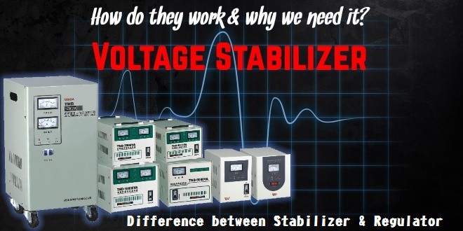 What is Voltage Stabilizer. Difference between Stabilizer & Regulator